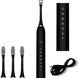 Escova Dental Elétrica Recarregável USB com 6 Modos